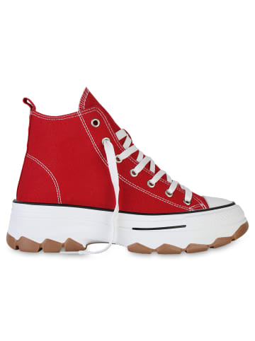 VAN HILL Plateau Sneaker Calista in Rot