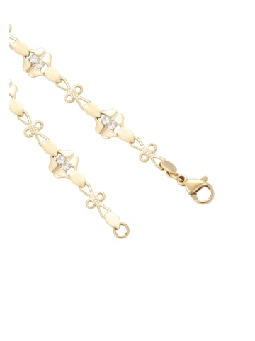 faina Women Link Bracelet With Rhinestones in Gold