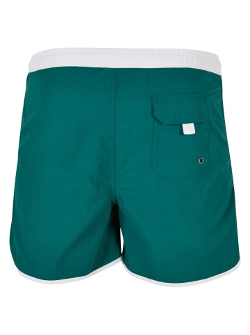 Urban Classics Badeshorts in white/green