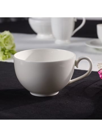 Villeroy & Boch 6er Set Cappuccinotassen mit Untertassen White Pearl 310 ml weiß in weiß