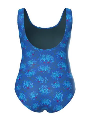 Ulla Popken Badeanzug in royalblau