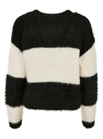 Urban Classics Gestrickte Strickjacke in black/whitesand