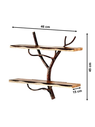 kobolo Wandregal TWIGSHELF2 in Braun