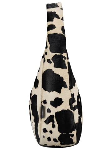 Jost Handtasche Furry Cow Hobo Bag L in Black