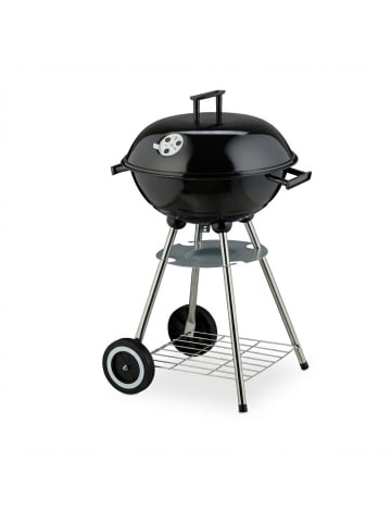 relaxdays Kugelgrill in Schwarz - Ø 44 cm