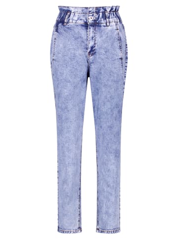 TAIFUN Hose Jeans verkürzt in Bleached Blue Denim