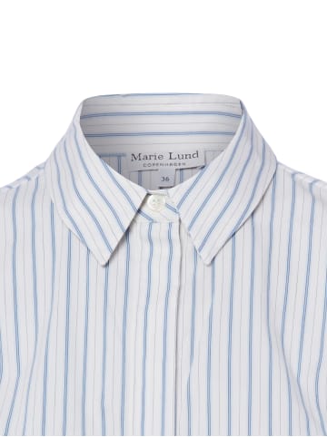 Marie Lund Bluse in blau weiß