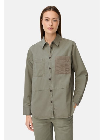 Camel Active Overshirt aus Baumwoll-Lyocell-Mix in Graugrün