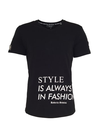 Roberto Geissini Style T-Shirt Schwarz
