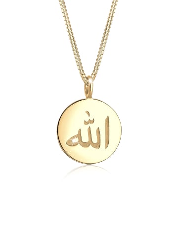 Elli Halskette 925 Sterling Silber Allahu Akbar in Gold