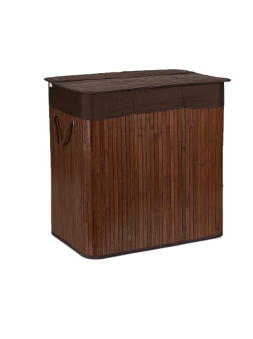 relaxdays Wäschekorb in Braun - (B)62,5 x (H)62 x (T)42,5 cm