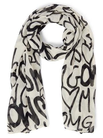 Codello Schal in weiß schwarz - 0001