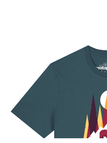 wat? Apparel T-Shirt Von Bären und Bergen in Petrol