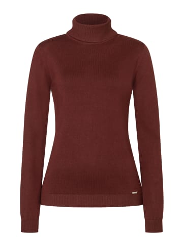 More & More figurbetonter Rollkragenpullover in raisin brown