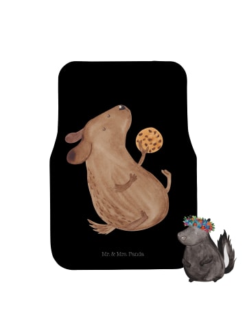 Mr. & Mrs. Panda Auto-Fußmatte Hund Keks ohne Spruch in Schwarz