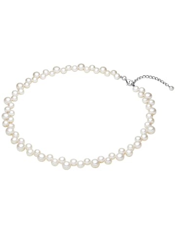 Valero Pearls Perlen-Kette Sterling Silber Süßwasser-Zuchtperle in weiß