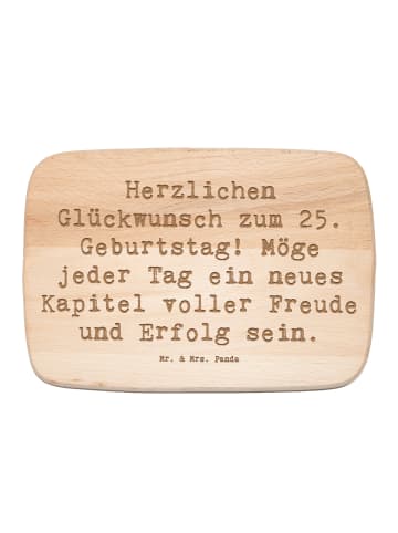 Mr. & Mrs. Panda Holzbrett Spruch 25. Geburtstag mit Spruch in Transparent