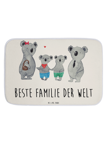Mr. & Mrs. Panda Badteppich Koala Familie zwei mit Spruch in Weiß