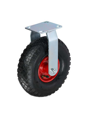 relaxdays Bockrolle in Schwarz/ Rot - 3.00-4