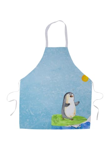 Mr. & Mrs. Panda Schürze Pinguin Surfer ohne Spruch in Eisblau