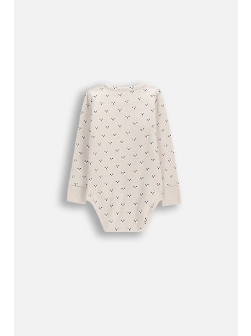 Coccodrillo Wickelbody mit langen Ärmeln in beige