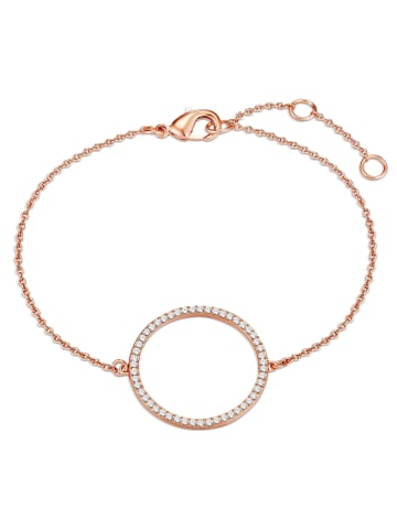 Lulu & Jane Armband Kreis Messing verziert mit Kristallen von Swarovski® in roségold