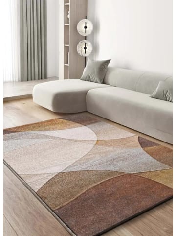 Atticgo Kurzflor-Teppich BADET in terrakotta/beige
