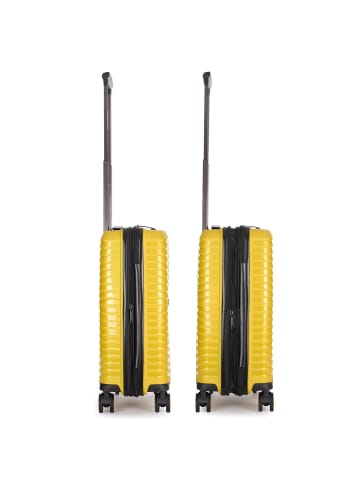 Stratic Bright+ 4 Rollen Kabinentrolley S 55 cm mit Dehnfalte in yellow gold