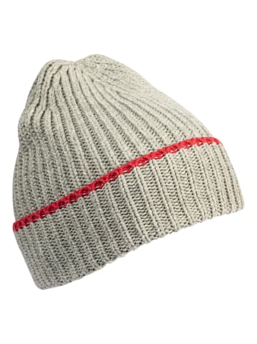 Camel Active Strick-Beanie mit Kontraststreifen in Grau