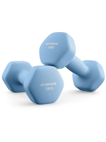 SONGMICS 2er-Set: Hanteln Stefan in Blau - (B)9 x (H)8.5 x (T)20 cm