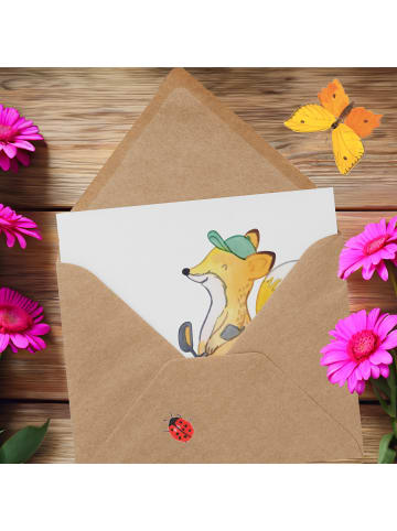 Mr. & Mrs. Panda Klappkarte Fuchs Metalldetektor ohne Spruch in Weiß