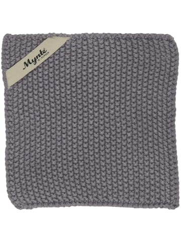 IB Laursen Topflappen Mynte gestrickt in dunkelgrau