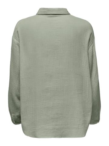 JACQUELINE de YONG Elegantes Hemd Langarm Bluse in Knitteroptik JDYTHEIS in Mint