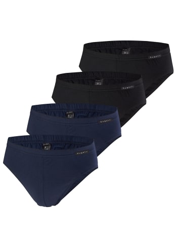 Bugatti Slips 4er Pack in Schwarz / Navy