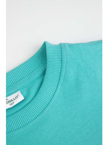 Coccodrillo T-shirt mit kurzen Ärmeln in türkis