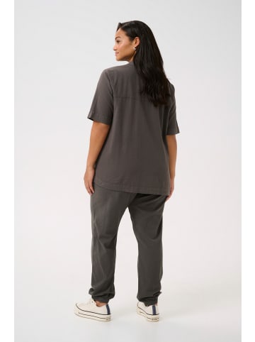 KAFFE curve Kurzarmhemd KCnana Loose fit in Black Oyster