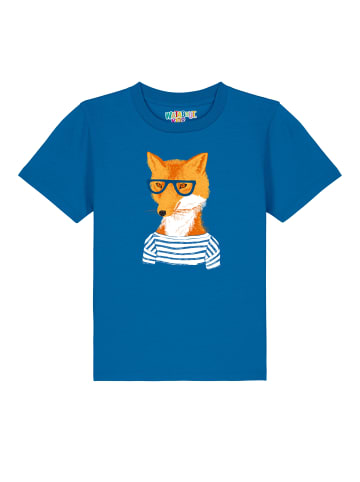 wat? Apparel T-Shirt Fuchs in Blau