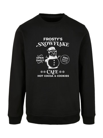 F4NT4STIC Sweatshirt Frostys Snowflake Cafe Retro Weihnachten Sign in schwarz