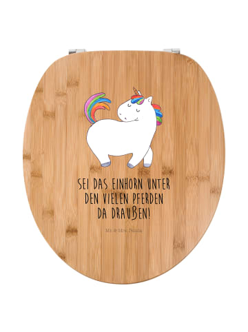 Mr. & Mrs. Panda Motiv WC Sitz Einhorn Stolzieren mit Spruch in Braun