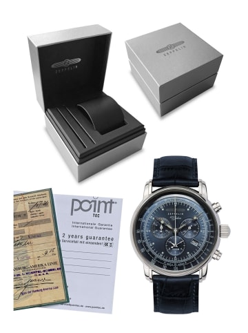 Zeppelin Armbanduhr 100 Jahre Zeppelin in dunkelblau