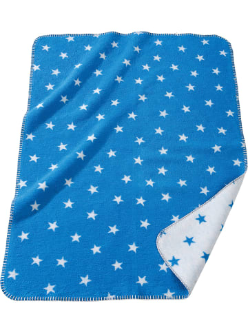 Erwin Müller Jacquard Kuscheldecke in blau