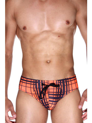 Oboy Badeslip B54 in orange/schwarz