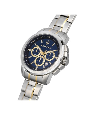 Maserati Chronograph-Armbanduhr Maserati Successo in silber und gold groß (ca. 52x44mm)