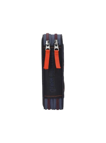 Depesche 2-Fach Federtasche mit Spinne Adventure World in 5,5 x 12 x 19 cm in blau-orange