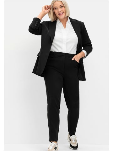 sheego Schmale gepflegte Hose in schwarz