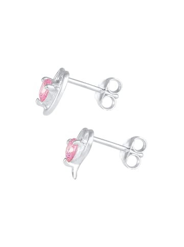 Elli Ohrringe 925 Sterling Silber Herz in Rosa