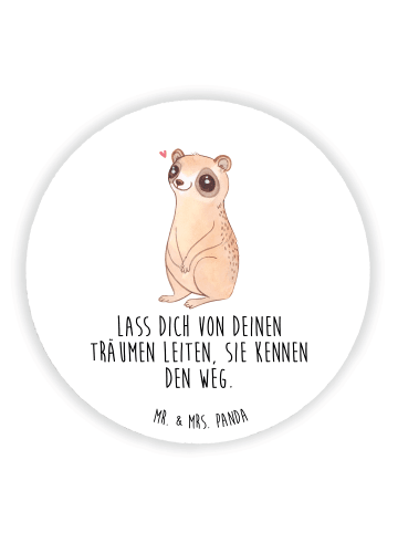 Mr. & Mrs. Panda Rund Magnet Plumplori Glücklich mit Spruch in Weiß