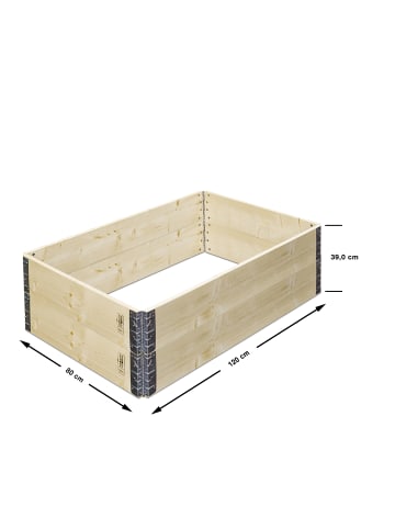 Gartenfreude Pflanzbeet aus Fichtenholz 2er Set erweiterbar in natur