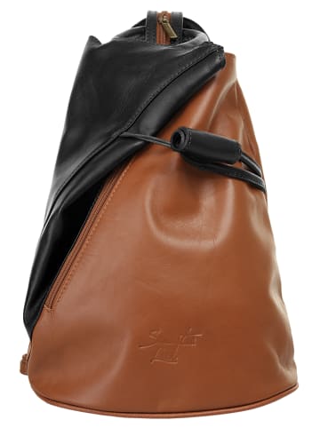 Samantha Look Rucksack echt Leder in camel