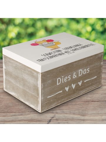 Mr. & Mrs. Panda Box Schwestern Tratschpartner mit Spruch in Weiß